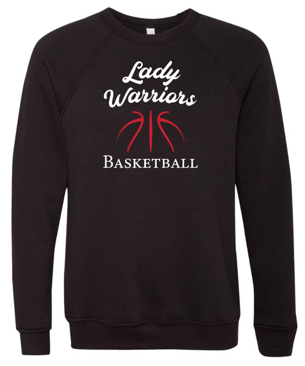 NCCS Basketball 2025 - Adult Unisex Black Crewneck "Lady Warriors Design"
