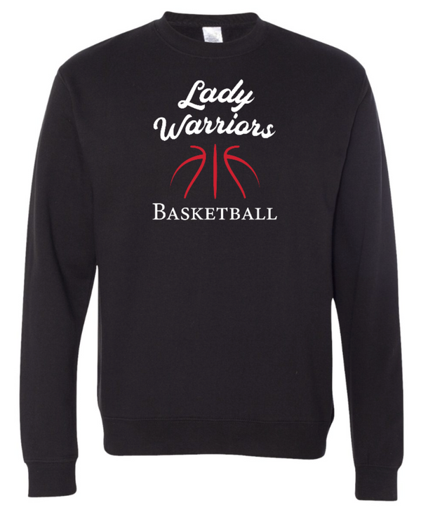 NCCS Basketball 2025 - Youth Black Crewneck "Lady Warriors Design"