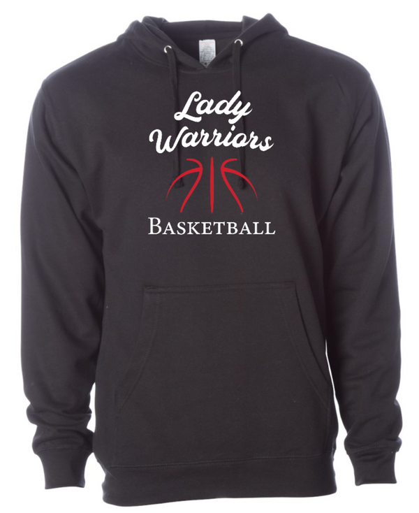 NCCS Basketball 2025 - Adult Unisex Black Hoodie "Lady Warriors Design"
