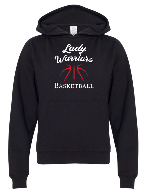 NCCS Basketball 2025 - Youth Black Hoodie "Lady Warriors Design"