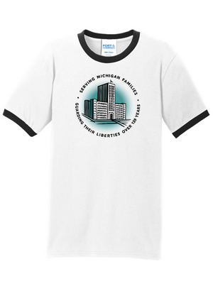 Unisex Custom T-Shirt - Ringer Style Circle Print | Detroit Free Press