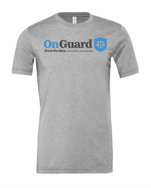 Unisex Custom T-Shirt - Grey On Guard Print | Detroit Free Press