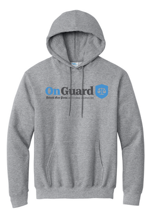 Unisex Custom Hoodie - Grey On Guard Print | Detroit Free Press