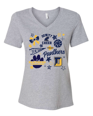 Women's V-Neck T-Shirt | DHS Sideline Cheer