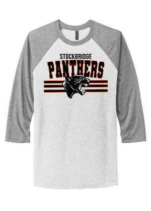 Unisex Tri-Blend 3/4 Sleeve T-Shirt | Stockbridge Panthers