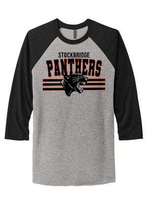 Unisex Tri-Blend 3/4 Sleeve T-Shirt | Stockbridge Panthers