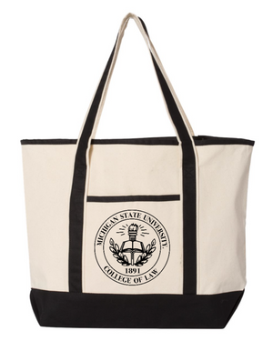Canvas Deluxe Colorblock Tote | MSU College of Law