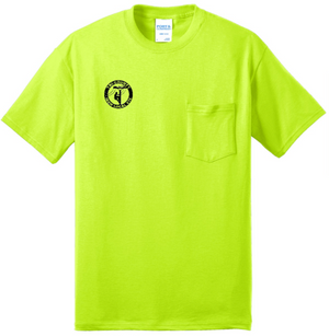 Adult Unisex T-Shirt - Pocket - Safety Green | Tri-County IBEW Local 876