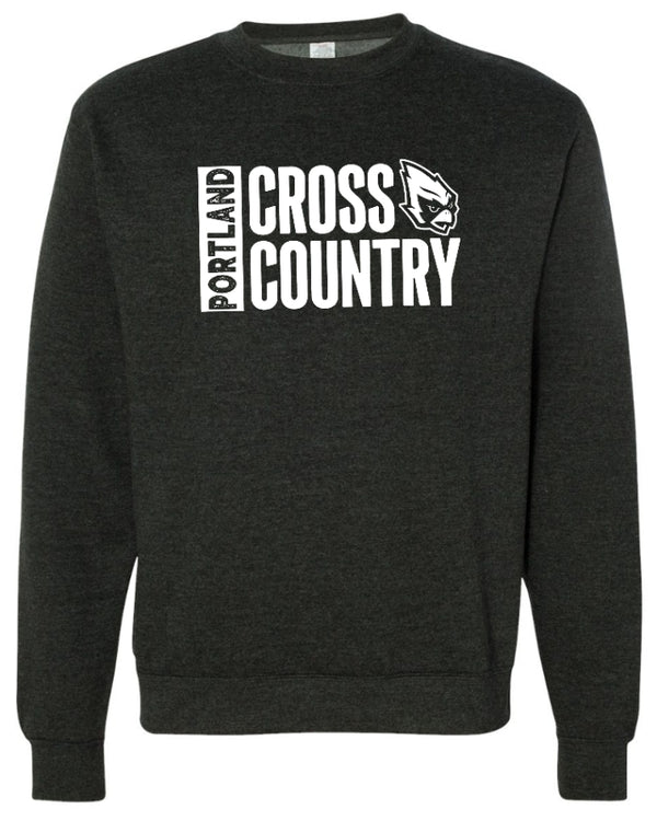 Portland HS Cross Country -  Adult Crewneck Sweatshirt Dark Grey