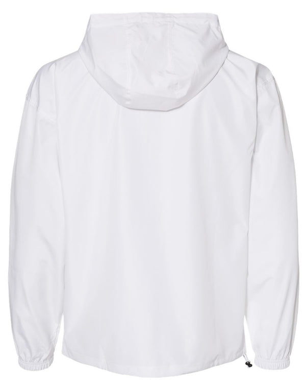 Portland HS Cross Country - Adult Hooded Packable Quarter Zip Jacket White