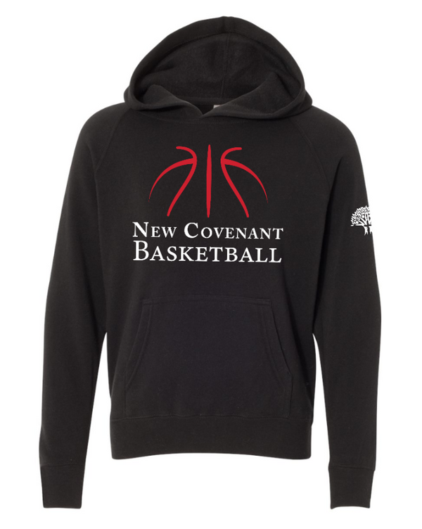 New Covenant Christian School Basketball - Youth Lightweight Raglan Hoodie