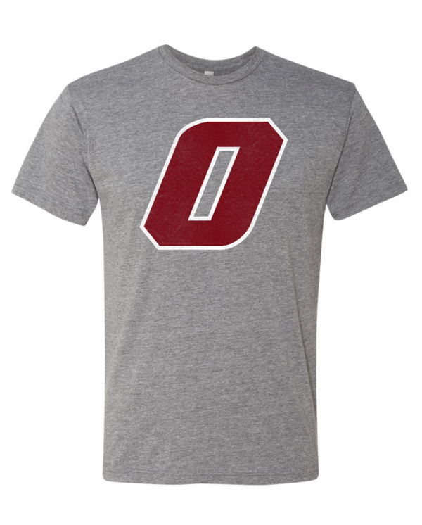 Okemos Wolves - Okemos "O" Adult Unisex T-Shirt (Light Blue / Grey)