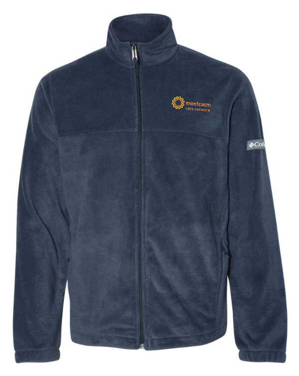 Montcalm Care Network - Embroidered Columbia Steens Mountain Full Zip Jacket (Navy / Black / Charcoal Heather)