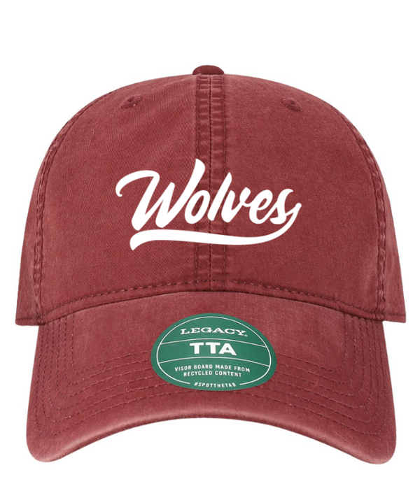 Okemos Wolves- "Wolves" Twill Cap (Blue / Maroon)