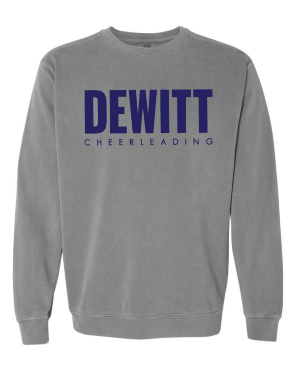 DeWitt Jr. Panthers Competitive Cheer - Adult Unisex Comfort Colors Crewneck Sweatshirt