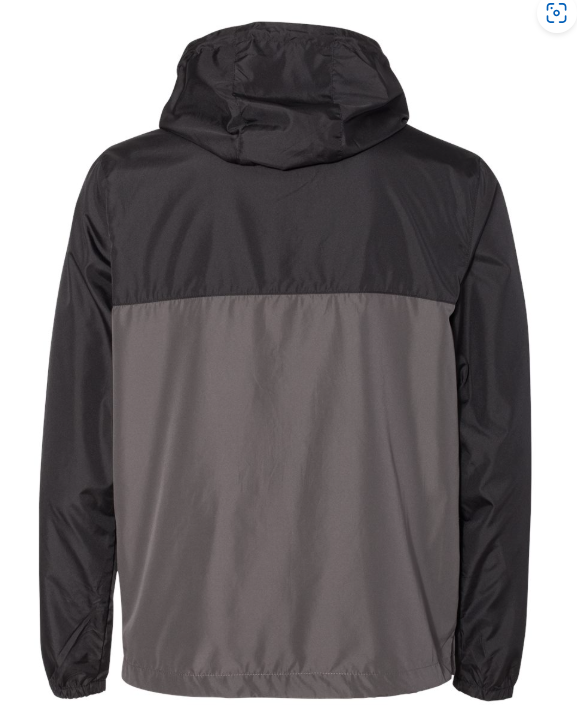 Okemos Archery 2025 - Lightweight Windbreaker Full Zip Jacket -- Black/Graphite / Maroon