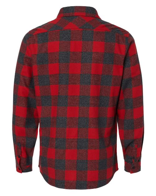 Mid-MI Biking Flannels - Open Pocket Flannel Shirt -- Red / Black