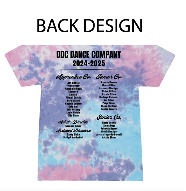 Delta Dance - Company Dance Team -- Adult Multi-Color Tie-Dyed T-Shirt