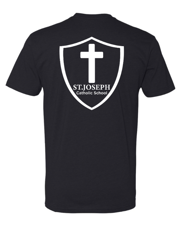 St. Joseph Catholic School - Adult Unisex T-Shirt (Be Brave) Black/ Navy