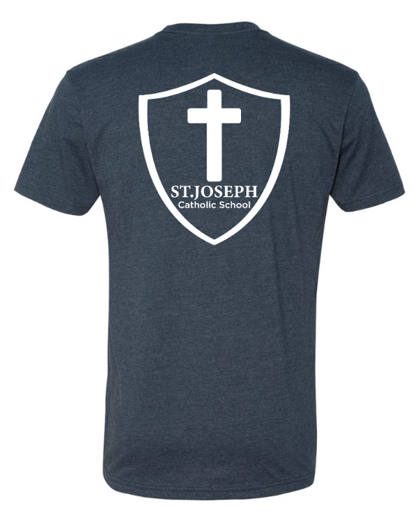 St. Joseph Catholic School - Adult Unisex T-Shirt (Be Brave) Black/ Navy