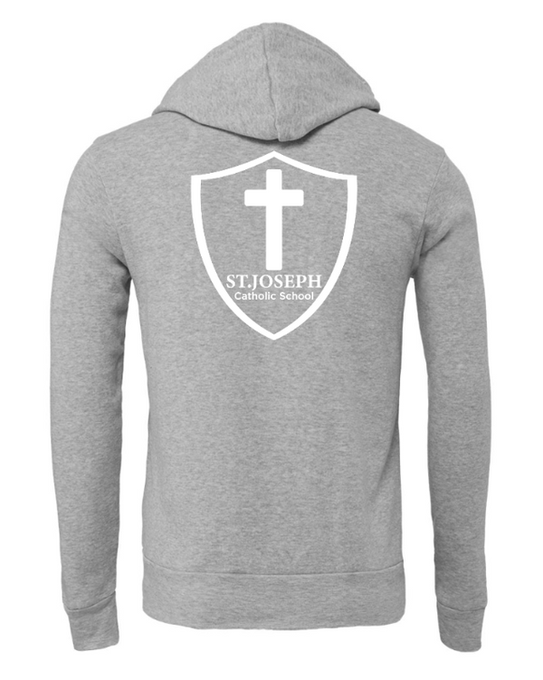 St. Joseph Catholic School - Adult Fleece Hoodie (Black/ Grey)