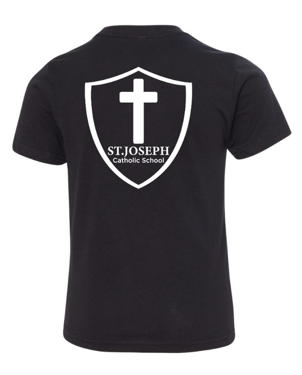 St. Joseph Catholic School - Youth T-Shirt (Be Brave) Black/ Navy