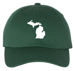 From view of Green State of Michigan Dad Hat