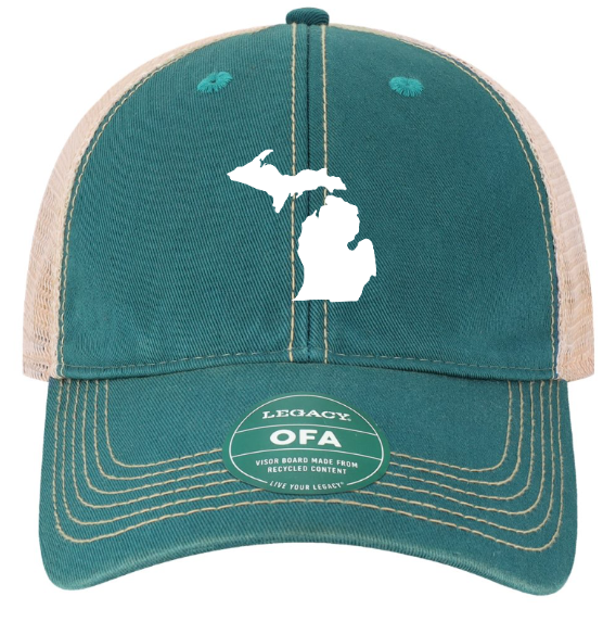 State of Michigan Trucker Hat in Teal