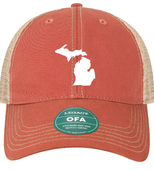 State of Michigan Trucker Hat in Red