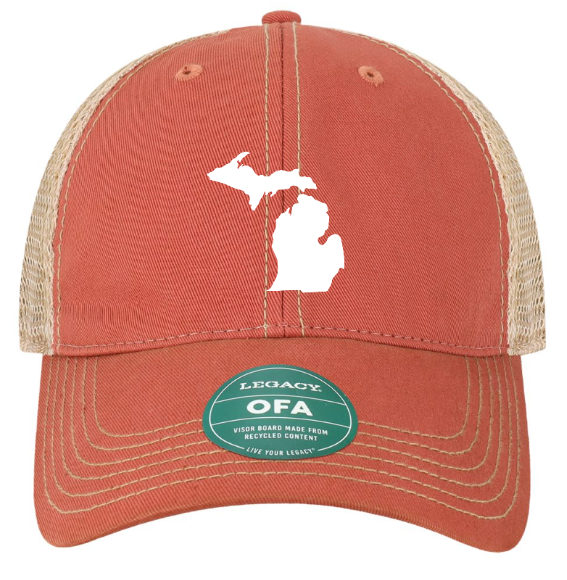 State of Michigan Trucker Hat in Red