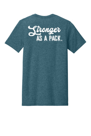 Okemos Fall Staff Shop T-Shirt Heather Slate back view