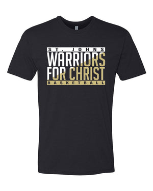 St. Johns Warriors for Christ T-Shirt Black front view