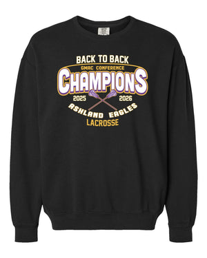 Ashland University Lacrosse Crewneck Black front view