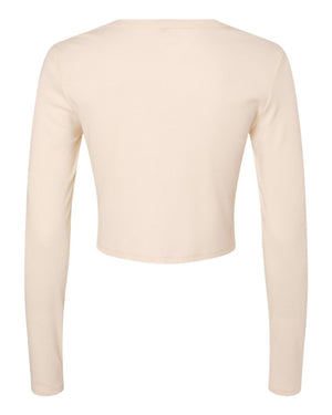 Okemos Woof Pack Long Sleeve Solid Natural Blend back view