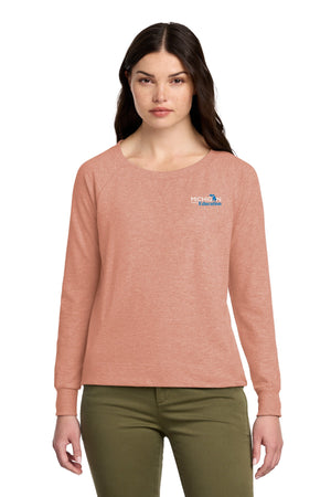 Michigan Department of Education Crewneck Nostalgia Rose Heather front view