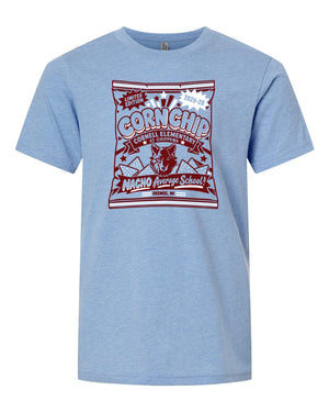 Cornell "Corn Chip" T-Shirts T-Shirt Heather Columbia Blue front view