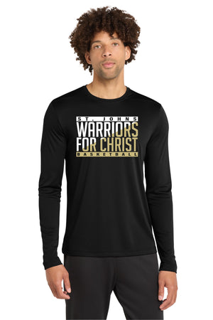 St. Johns Warriors for Christ Long Sleeve Black front view