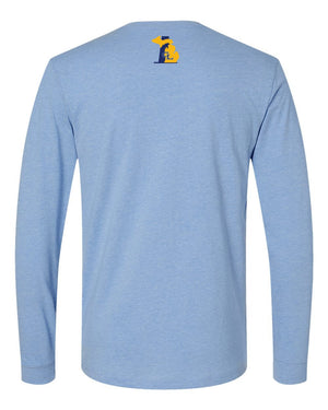 GL Cross Country Finalists Long Sleeve Heather Columbia Blue back view