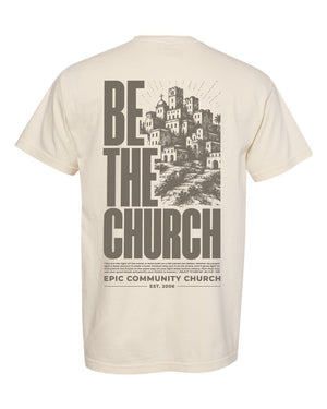 Epic Church 20th Anniversary T-Shirt Ivory back view