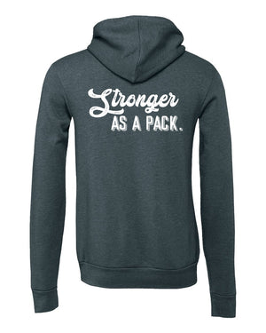 Okemos Fall Staff Shop Hoodie Heather Slate back view