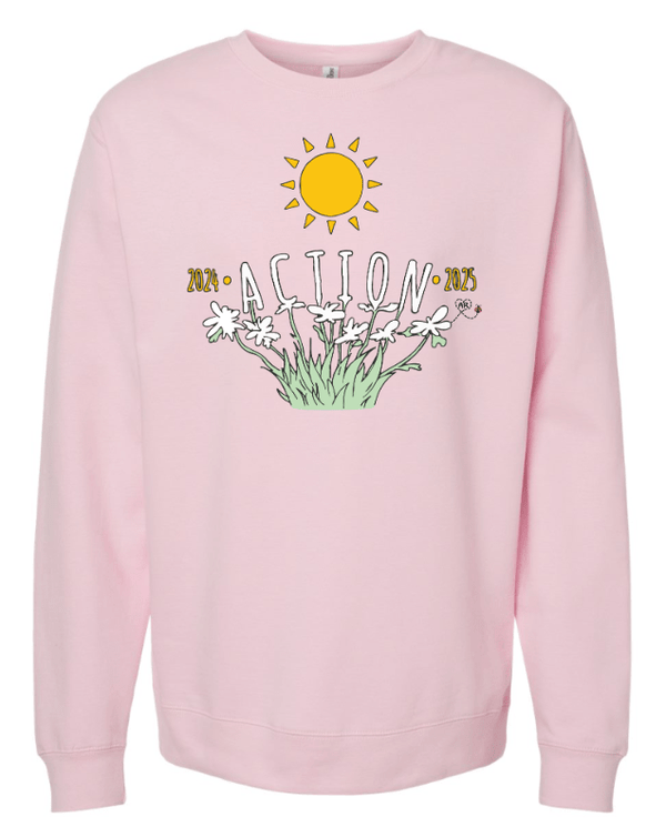 Custom Apparel - Screen Printing - Action Captain Crewnecks - Midweight Crewneck Sweatshirt - Light Pink - Action Captain Crewnecks - 16863