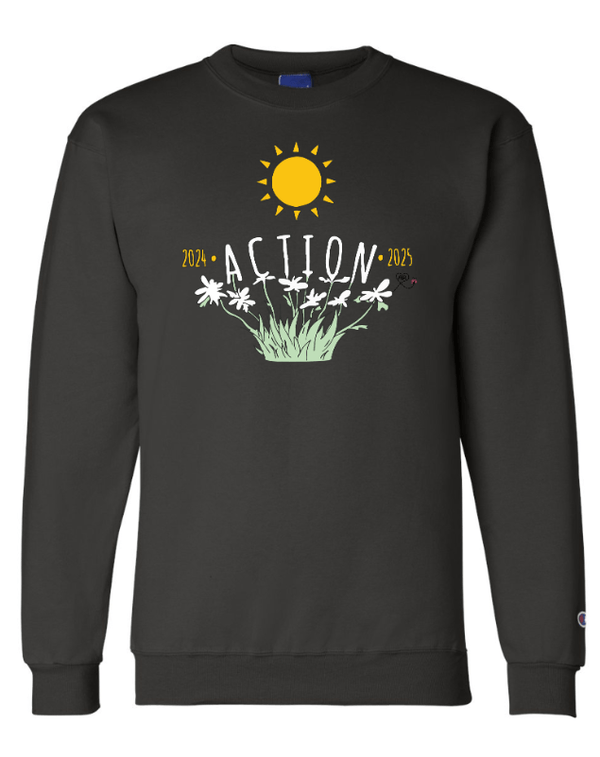 Custom Apparel - Screen Printing - Action Captain Crewnecks - PowerBlend Crewneck Sweatshirt - Black - Action Captain Crewnecks - 16863