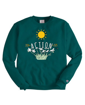 Custom Apparel - Screen Printing - Action Captain Crewnecks - Powerblend Crewneck Sweatshirt - Emerald Green - Action Captain Crewnecks - 16863