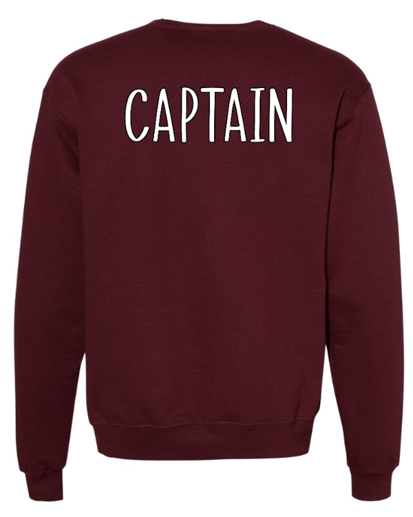 Custom Apparel - Screen Printing - Action Captain Crewnecks - Powerblend Crewneck Sweatshirt - Maroon - Action Captain Crewnecks - 16863