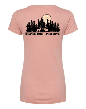Custom Apparel - Screen Printing - ADC - Women's V - Neck T-Shirt - American Daughters of Conservation