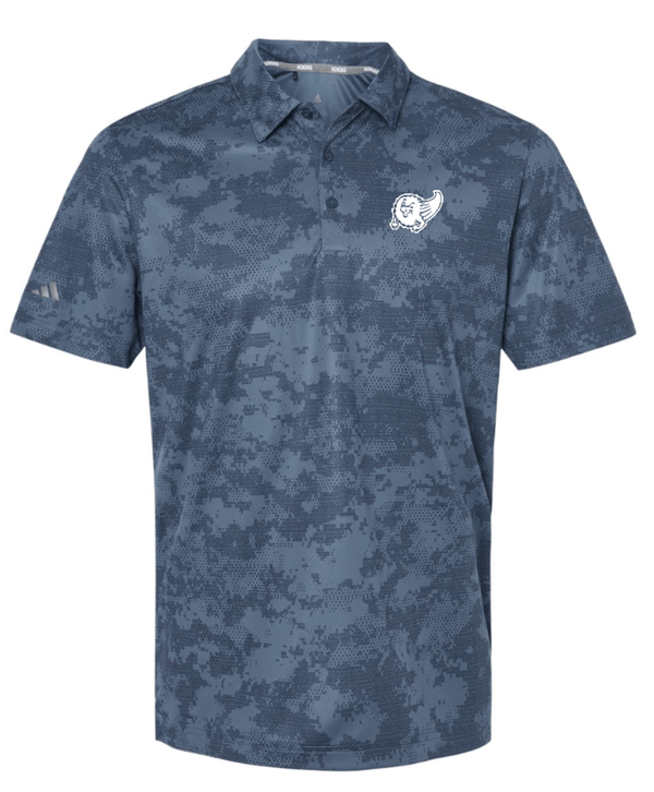 Custom Printed Apparel | Adidas - Blue Tech Ink Men's All Over Camo Print Polo - GL On Demand - 18658