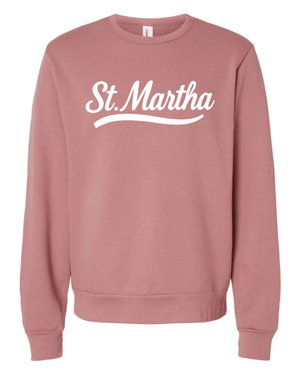 Custom Printed Apparel | Adult Unisex Crewneck Sweatshirt - Mauve | St. Martha School Spirit Wear - St. Martha OD