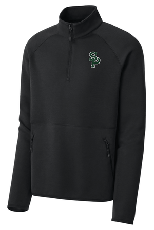 Custom Printed Apparel | Adult Unisex Custom 1/4 Zip - Black Soft Blend | St. Patrick Baseball/Softball - SP Baseball Softball - 19209/19212