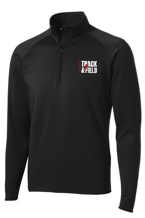 Custom Printed Apparel | Adult Unisex Custom 1/4 Zip - Black Stretch Performance Style | Portland MS Track & Field - Portland MS T&F - 19117