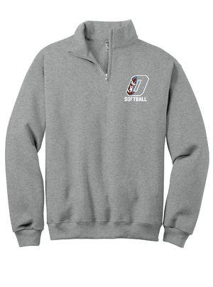 Custom Printed Apparel | Adult Unisex Custom 1/4 Zip - Grey | Okemos Softball - OHS Softball - 19026